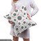 Ambesonne Bowling Fabric by the Yard, Vintage Sports Themed Balls and Pins Pattern with Cartoon Design on Plain Back, Decorative Fabric for Upholstery and Home Accents, White Grey Red